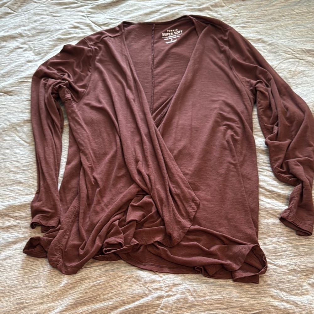 Torrid Super Soft Knit Top in Rich Brown